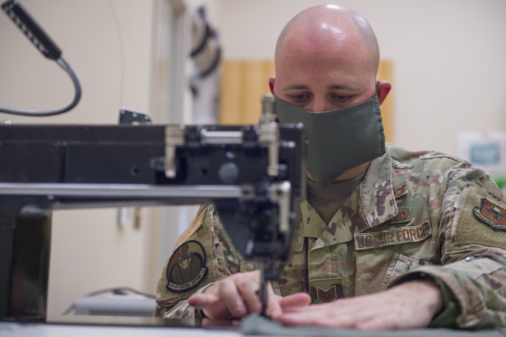 54th OSS AFE flight provides masks for Airmen