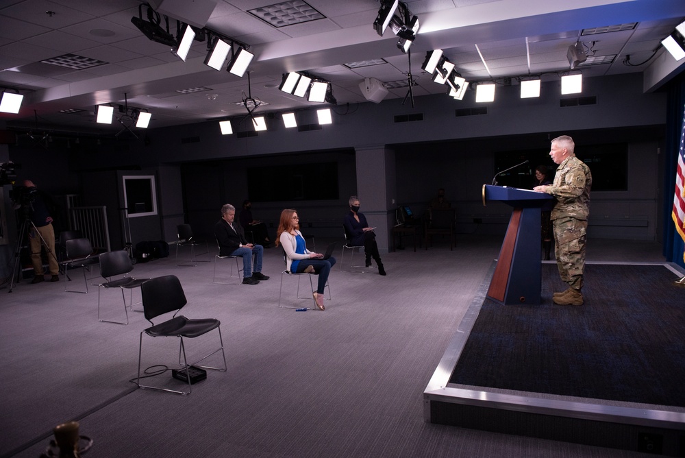 Commanding General, U.S. Army Corps of Engineers, briefs media on COVID-19 operational update
