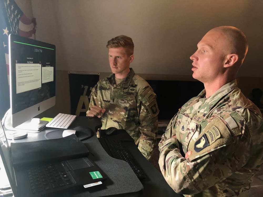 Soldiers conduct virtual training, practice Social Distancing
