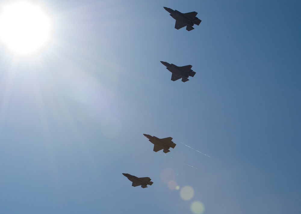 F-35 Demo Team &amp; 388 Fighter Wing Fly Over the Air Force Academy