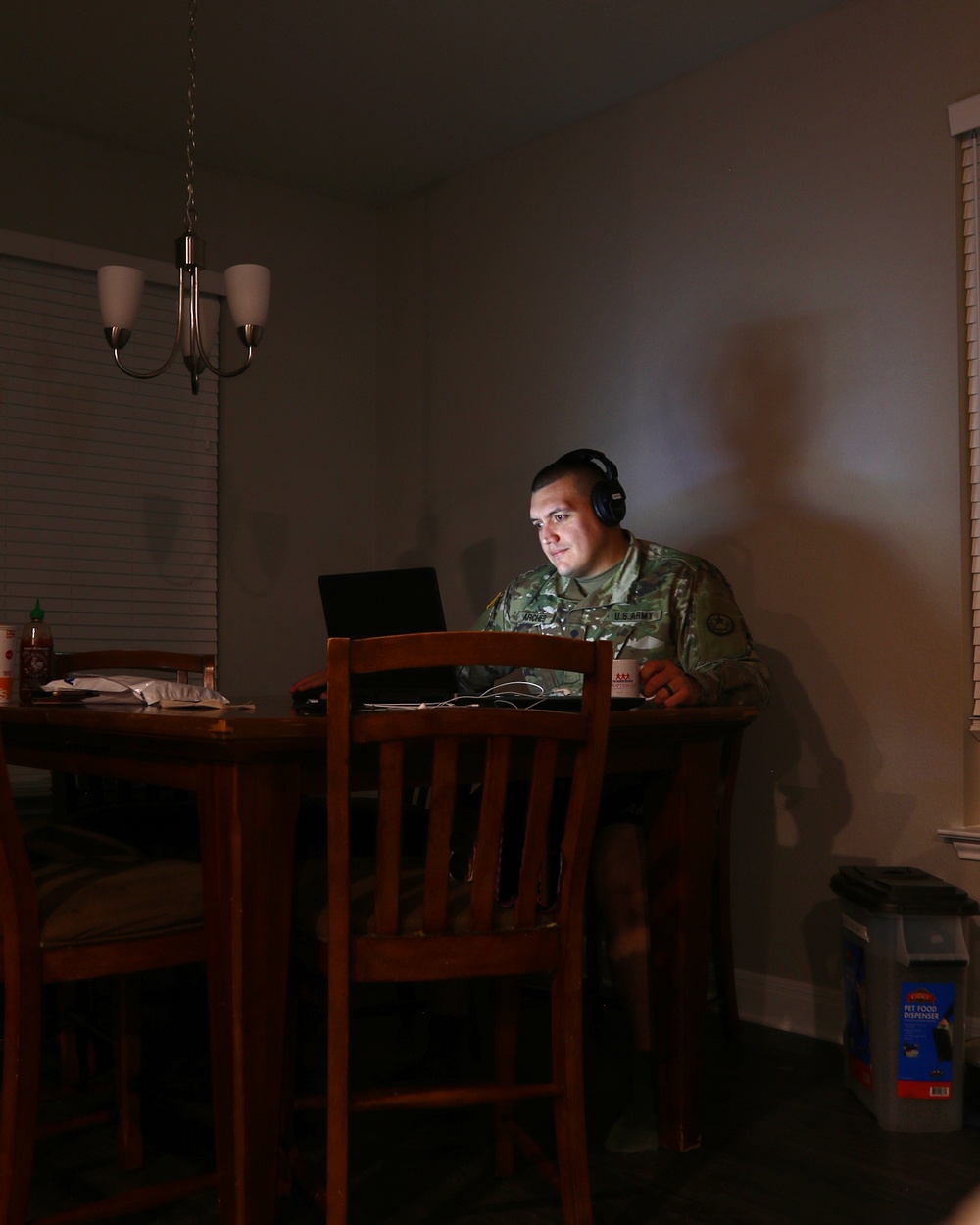Texas Army National Guard Spc. Jason Archer Works from Home to Maintain Readiness