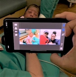 The Nobles family video chats with daughter, Zya