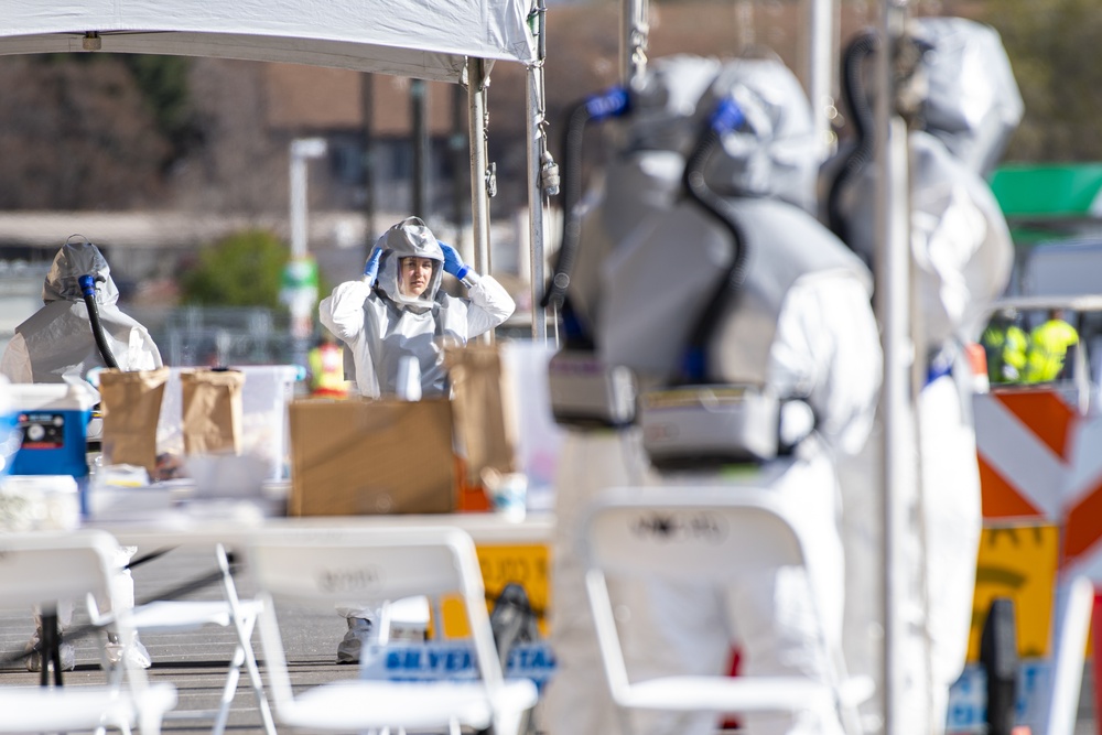 Nevada Guardsmen assist Washoe County Health officials test local population for COVID-19 (1 of 6)