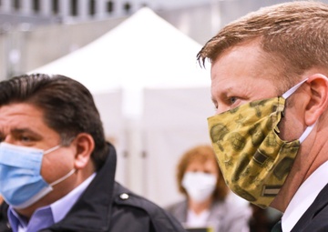 Army, Guard leadership visit COVID-19 response sites in Chicago