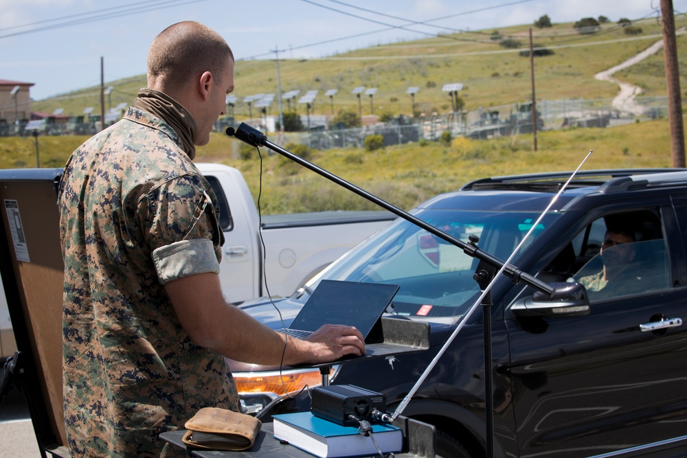 Sermon Over the Airwaves: Chaplain Provides Drive-in Sermon Over FM Radio
