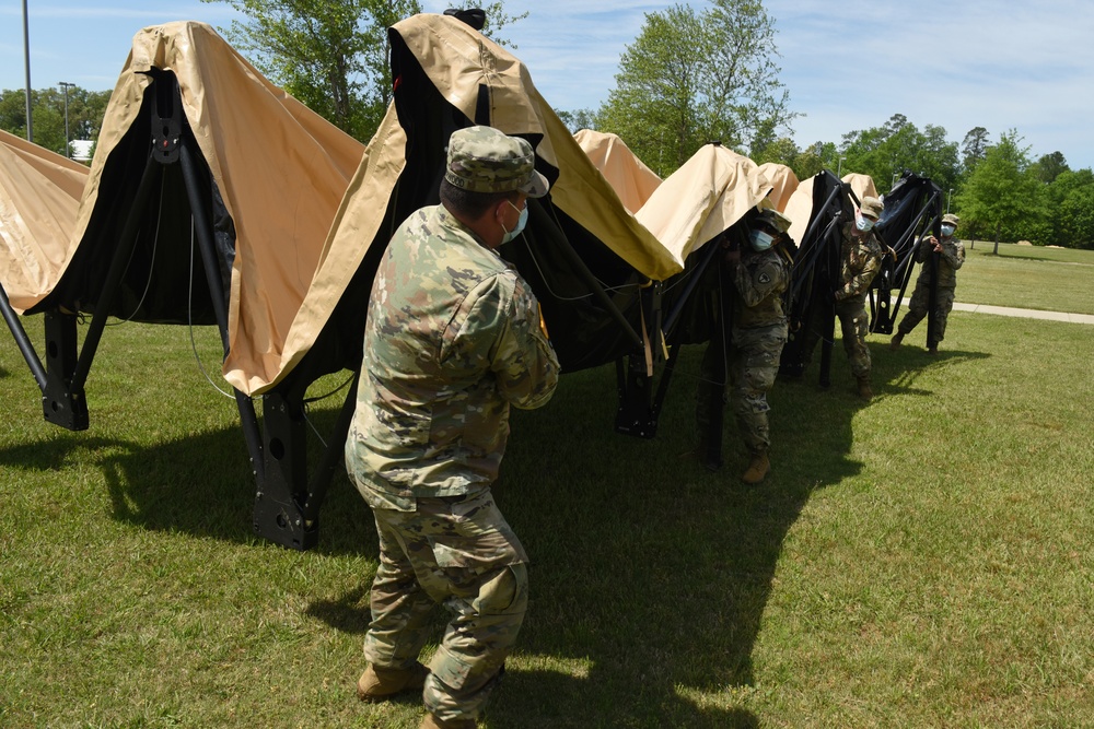 South Carolina National Guard Soldiers practice DRASH setup