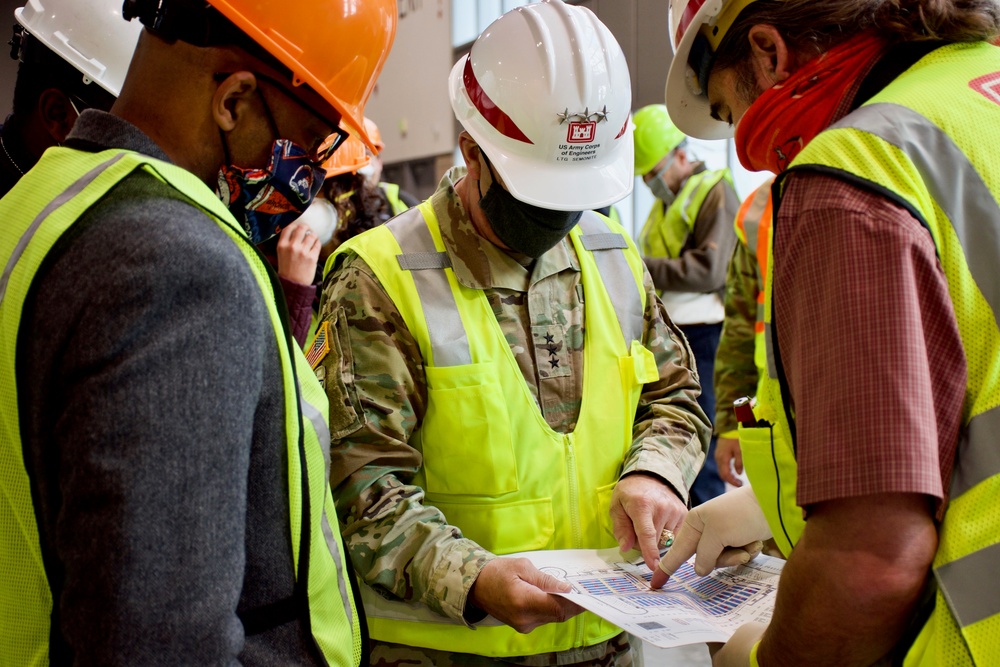 U.S. Army Lt. Gen. Todd Semonite looking at the layout of the Colorado Convention Center