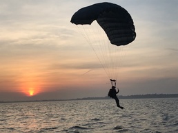 Special tactics operators conduct open ocean rescue training over North Sea