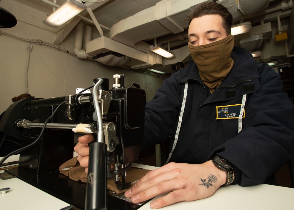Nimitz Sailor Sews Face Covering
