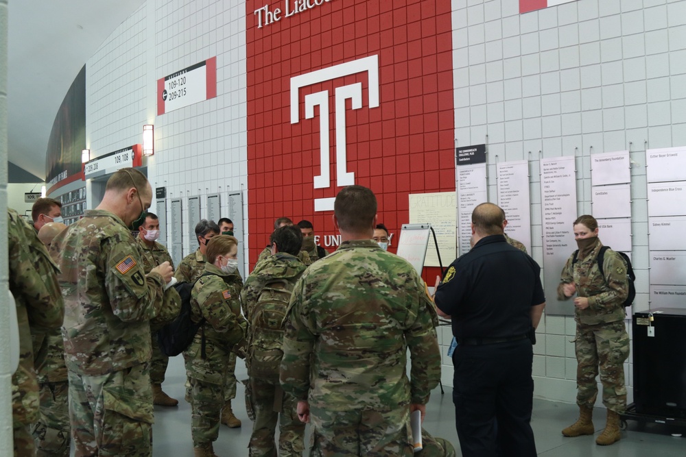 Task Force-Southeast and Urban Augmentation Medical Task Force 352-1 visits Liacouras Center