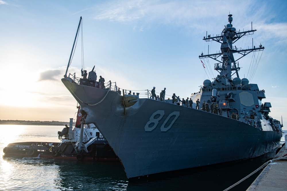 USS Roosevelt arrives in Rota, Spain
