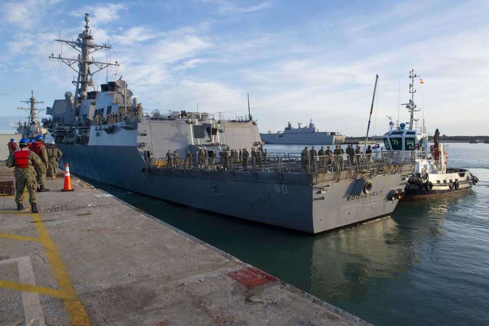 USS Roosevelt arrives in Rota, Spain