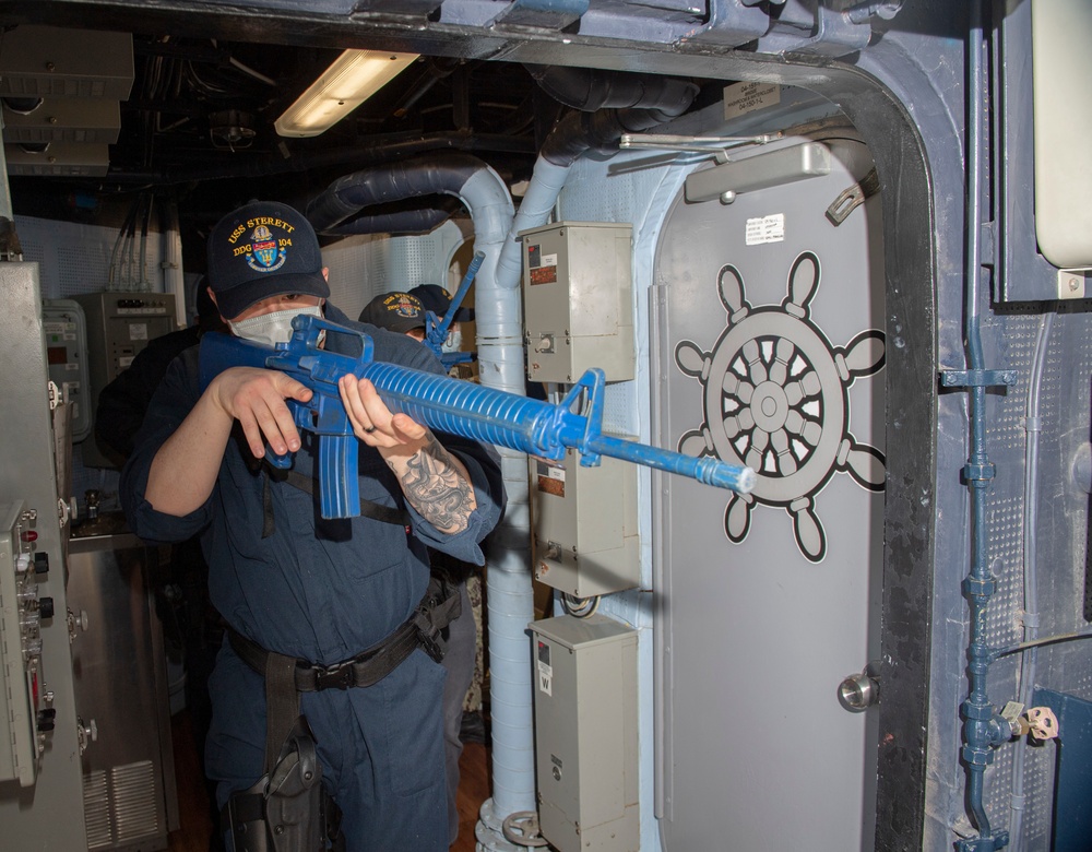 Sterett Sailors Participate in a Visitor Board Search and Seizure Exercise