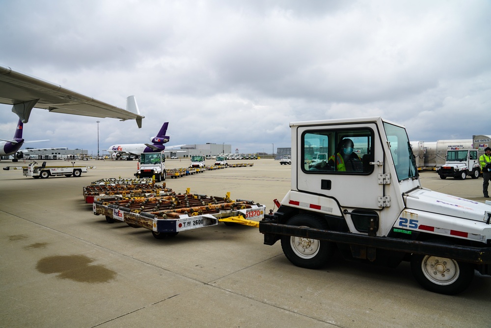 FEMA Project Airbridge Flight Arrives in Chicago to Support COVID-19