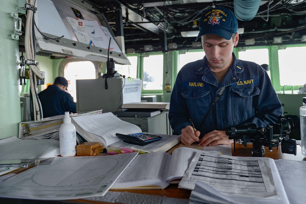 USS Russell Conducts Underway Operations