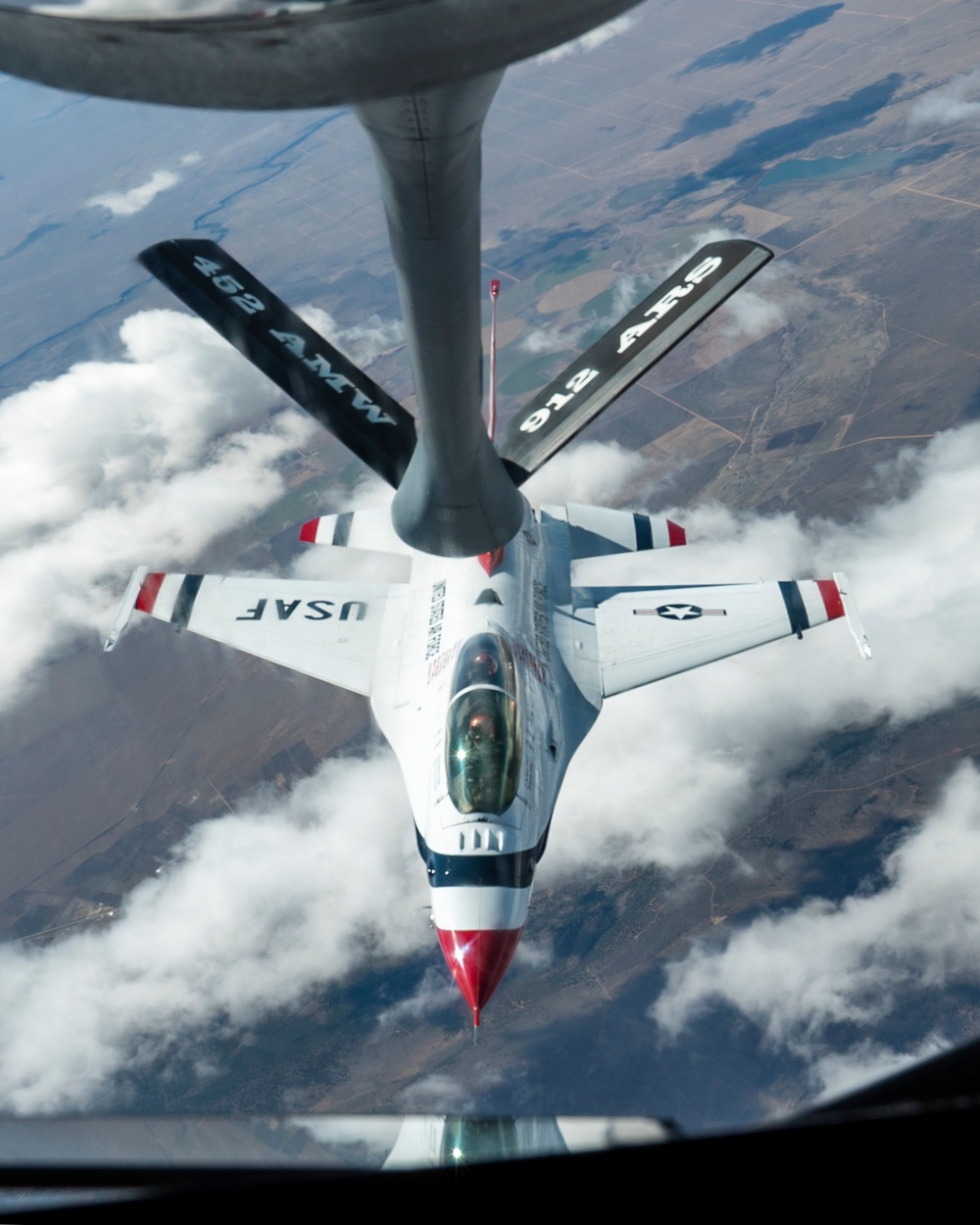 912th ARS Refuels Thunderbirds for USAF Academy Graduation Flyover