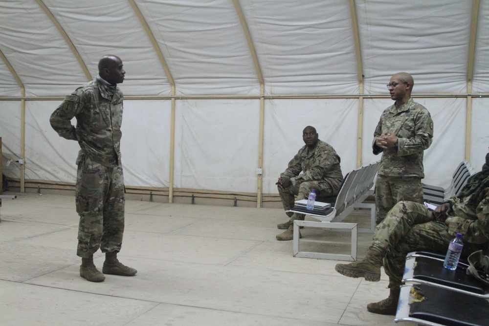 Task Force Spartan Division CSM visits Camp Buehring