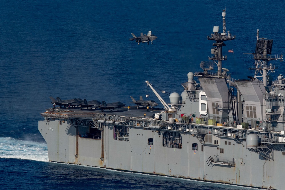 USS America (LHA 6) Conducts Flight Operations In South China Sea