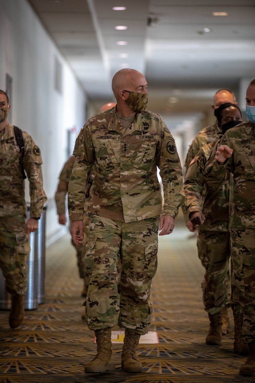 Lt. Gen. Charles D. Luckey, Chief of Army Reserve and Commanding General, visits the TCF Center