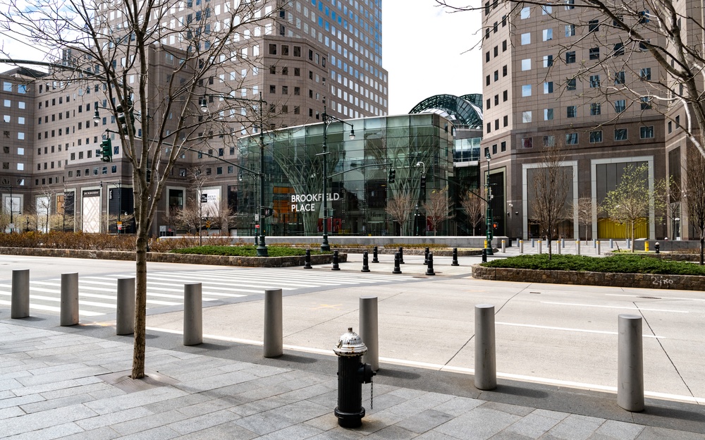 Streets Of Manhattan Are Empty As Residents Stay Home