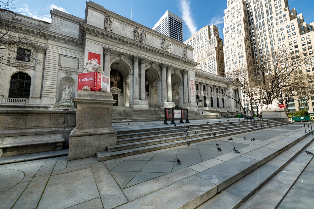 Streets Of Manhattan Are Empty As Residents Stay Home