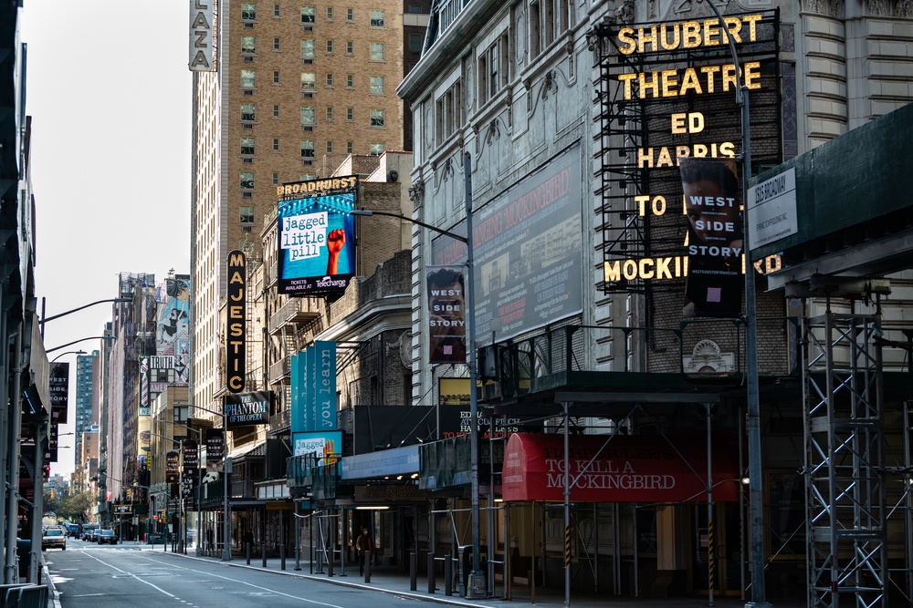 Streets Of Manhattan Are Empty As Residents Stay Home