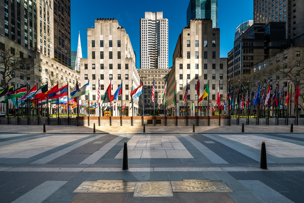 Streets Of Manhattan Are Empty As Residents Stay Home