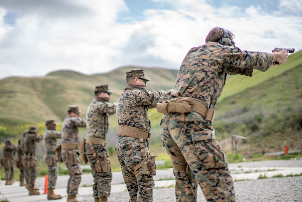 1st Intel Battalion Conducts Live-Fire Pistol Range