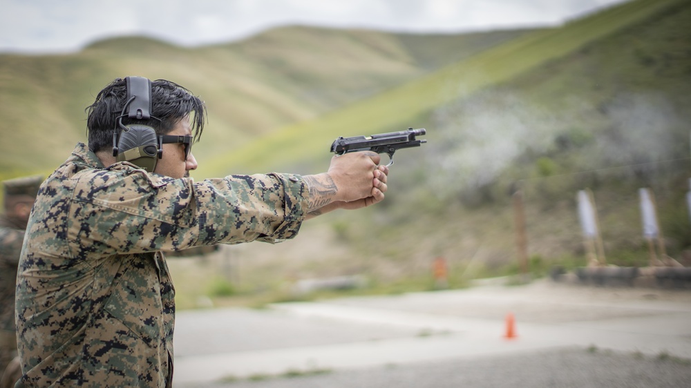 1st Intel Battalion Conducts Live-Fire Pistol Range