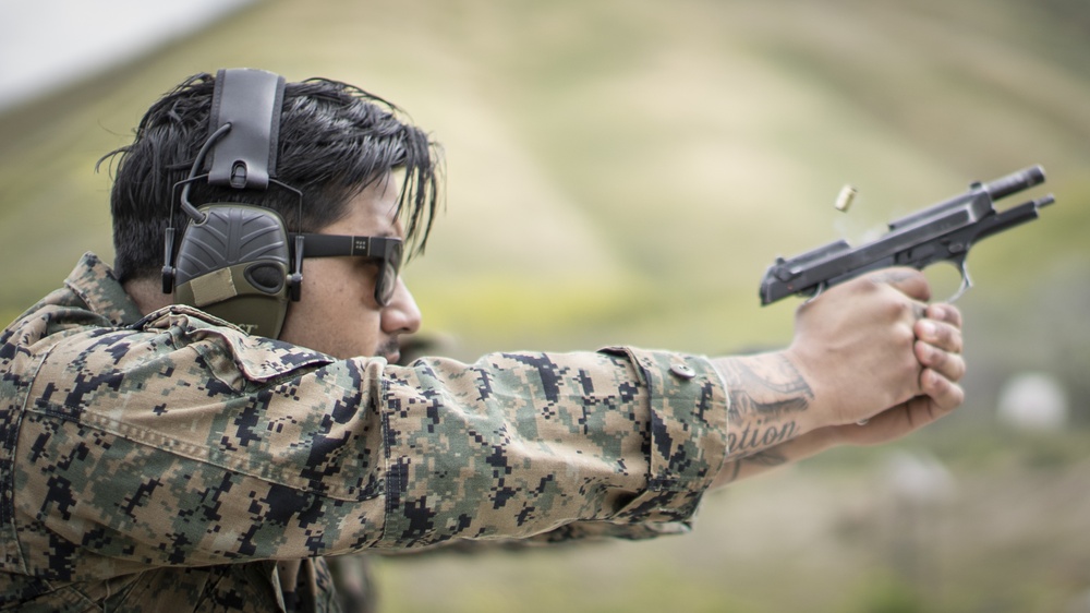 1st Intel Battalion Conducts Live-Fire Pistol Range