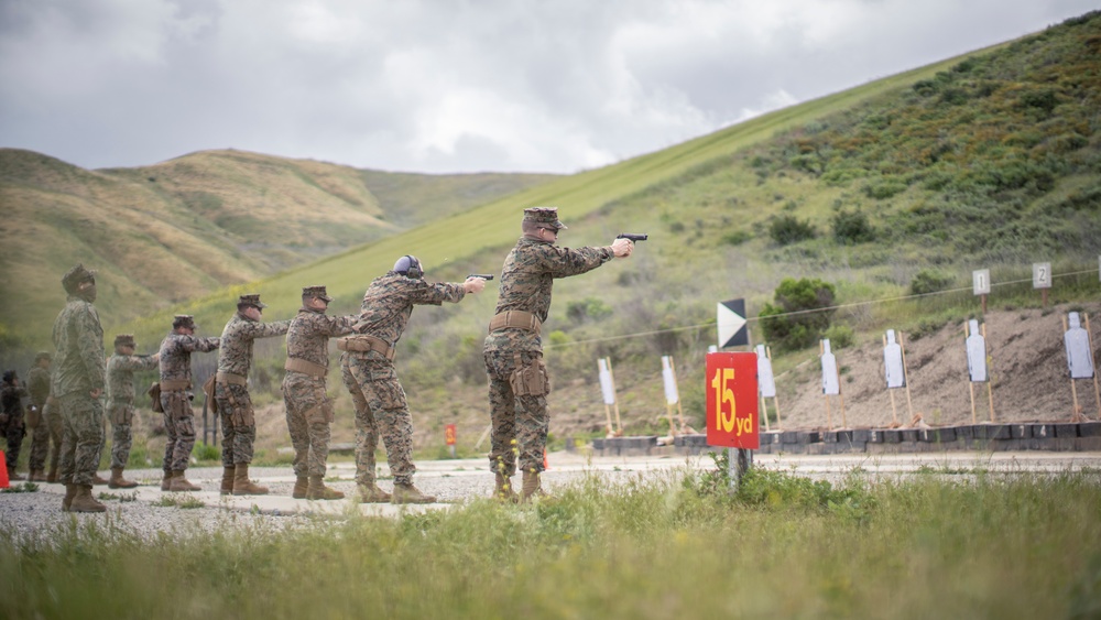 1st Intel Battalion Conducts Live-Fire Pistol Range