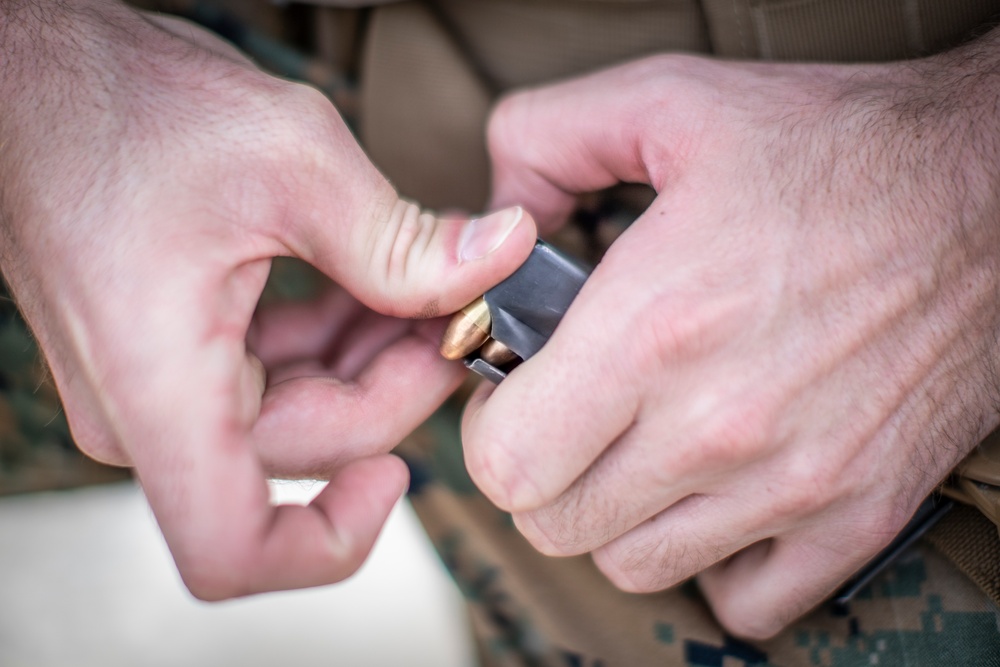 1st Intel Battalion Conducts Live-Fire Pistol Range