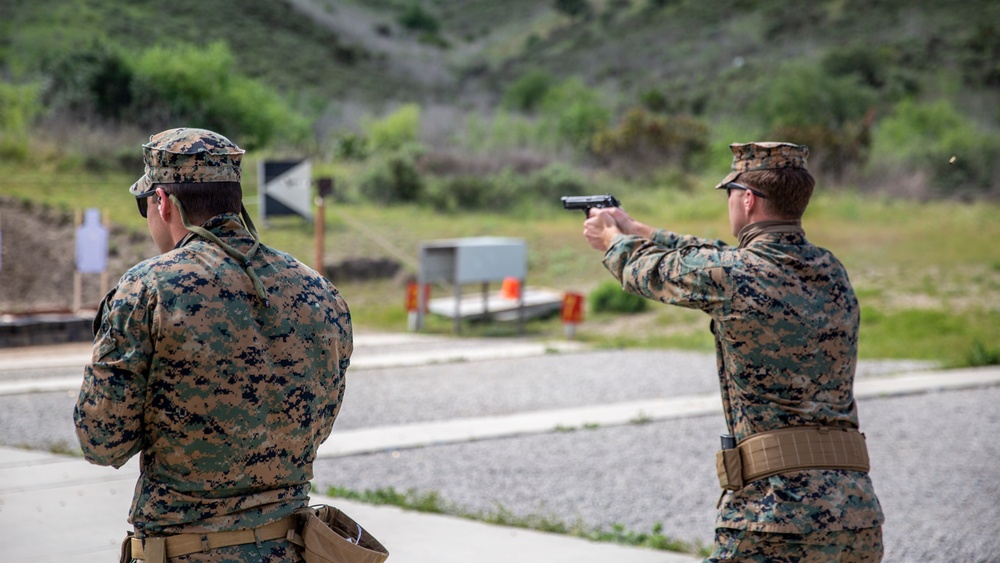 1st Intel Battalion Conducts Live-Fire Pistol Range