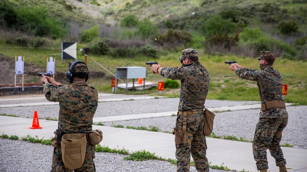 1st Intel Battalion Conducts Live-Fire Pistol Range