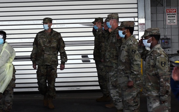Military personnel honor deceased veteran in New York City