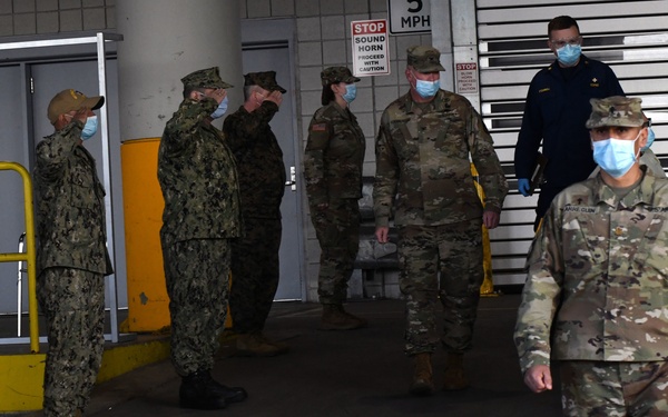 Military personnel honor deceased veteran in New York City