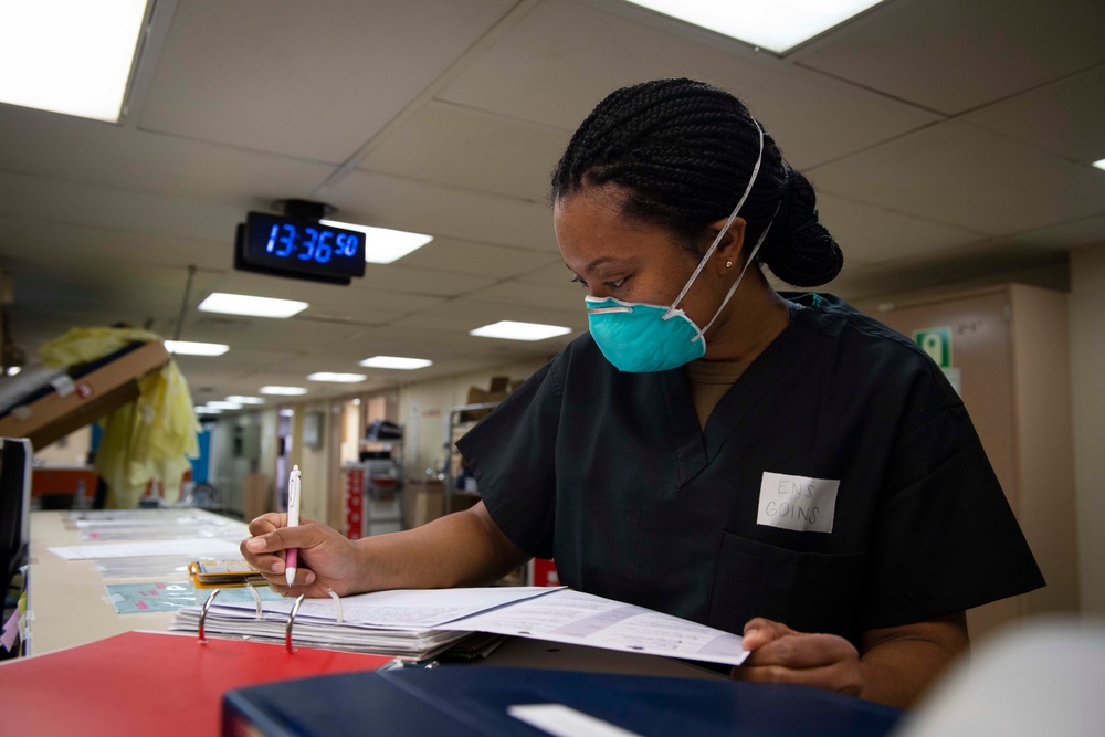 Daily Operations in Patient Wards Aboard USNS Comfort