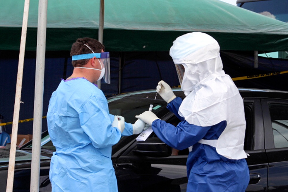 La. National Guard conducts drive through testing