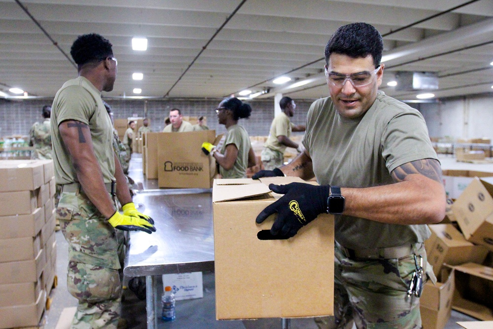 La. National Guard conducts food bank operations