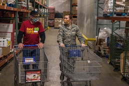 110th Wing packages food at the South Michigan Food Bank during COVID-19 response