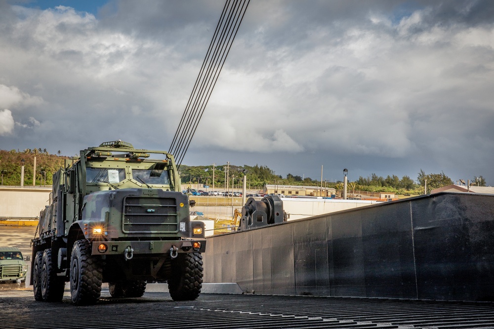 Load em’ Up | Marines with 3rd MLG Backload USNS Dahl