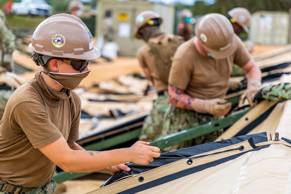 Sailors Begin Construction of Expeditionary Medical Facility in Guam