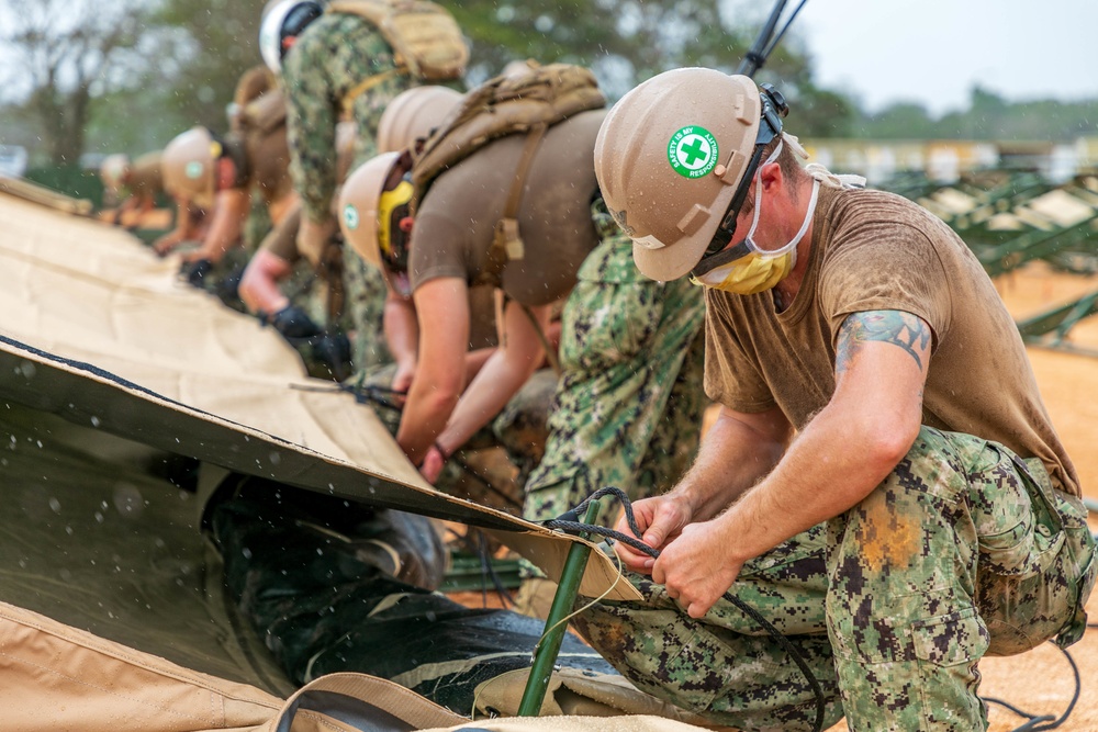 Sailors Begin Construction of Expeditionary Medical Facility in Guam