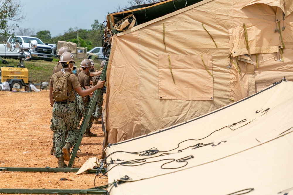 Sailors Begin Construction of Expeditionary Medical Facility in Guam