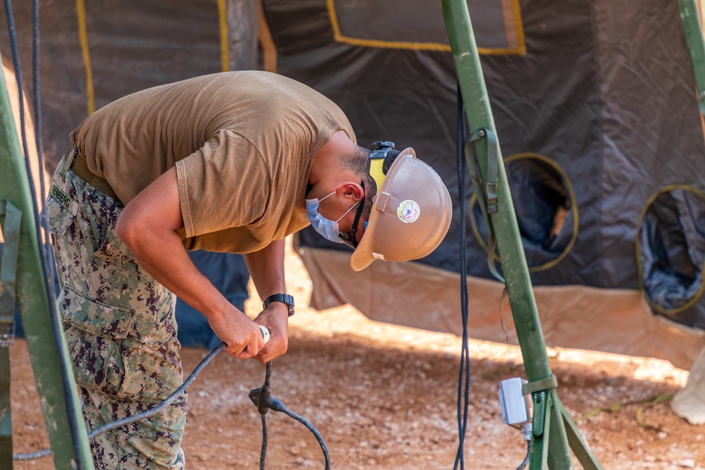 Sailors Begin Construction of Expeditionary Medical Facility in Guam