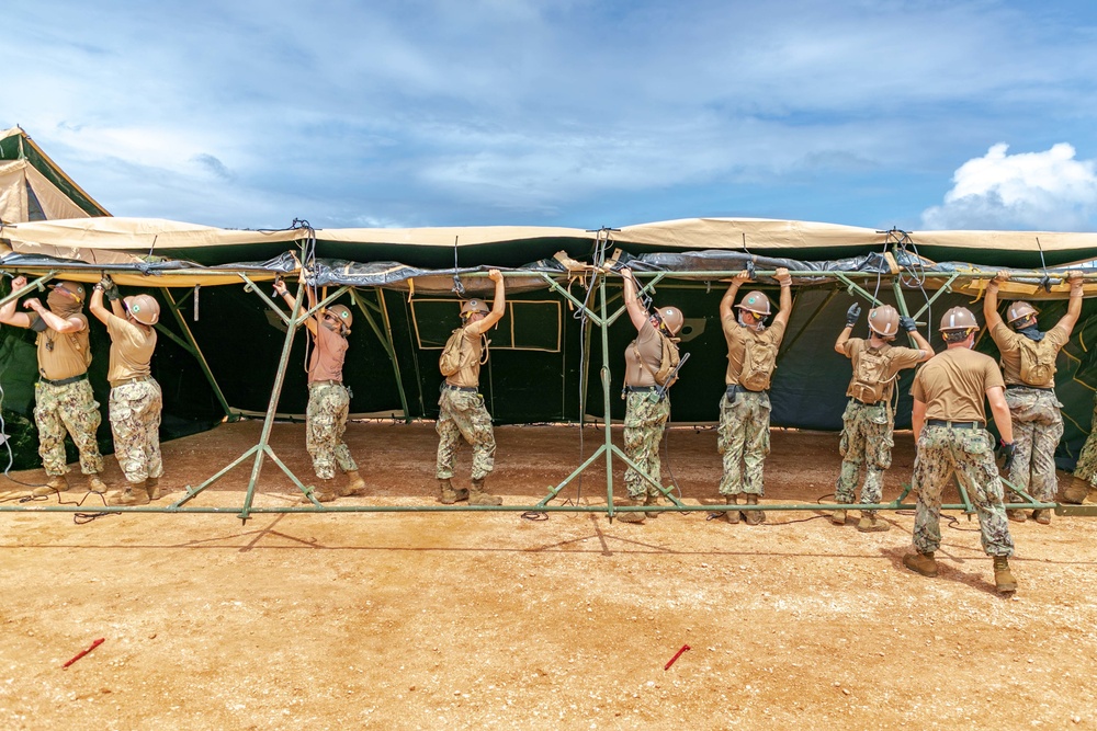 Sailors Begin Construction of Expeditionary Medical Facility in Guam