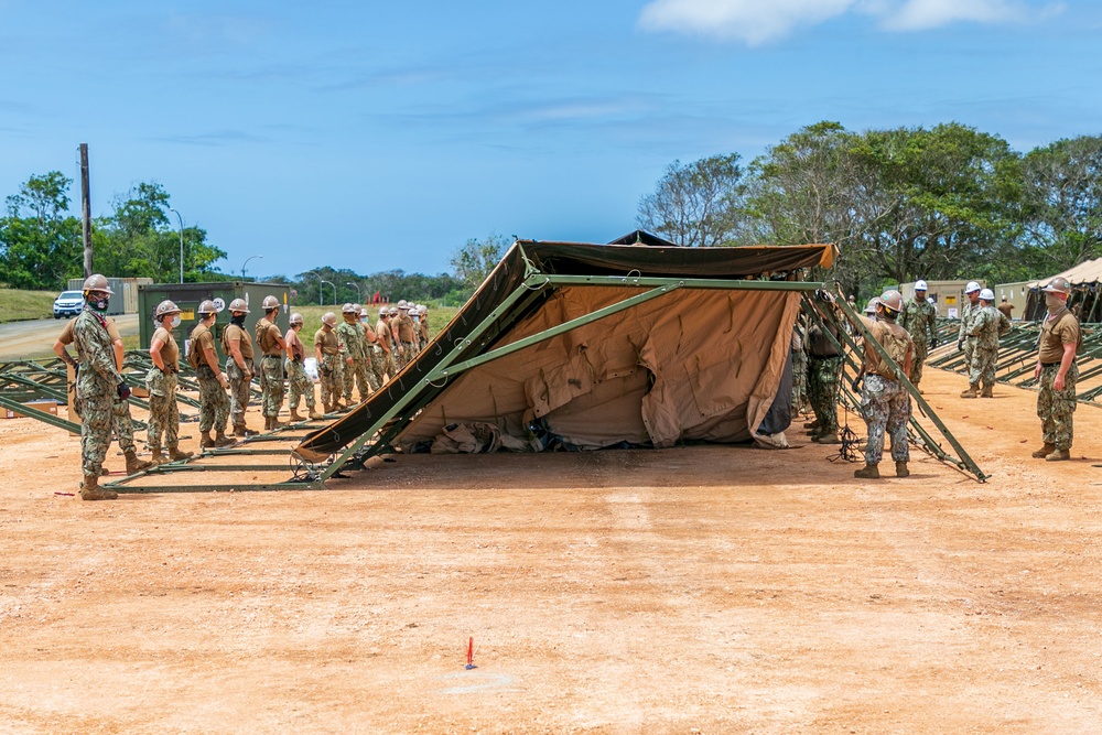 Sailors Begin Construction of Expeditionary Medical Facility in Guam