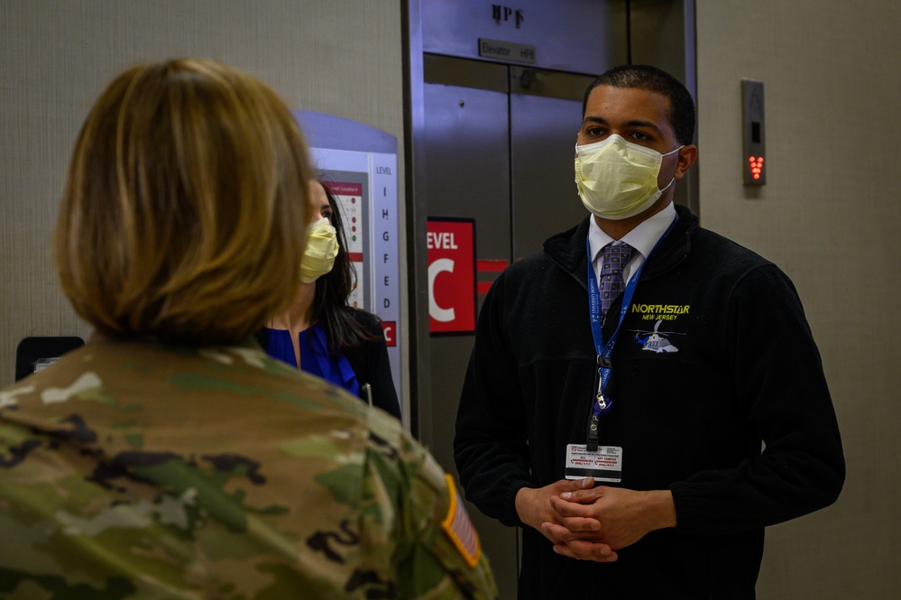 Commanding General of U.S. Army North Laura Richardson visits University Hospital in Newark, New Jersey