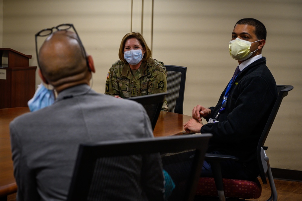 Commanding General of U.S. Army North Laura Richardson visits University Hospital in Newark, New Jersey