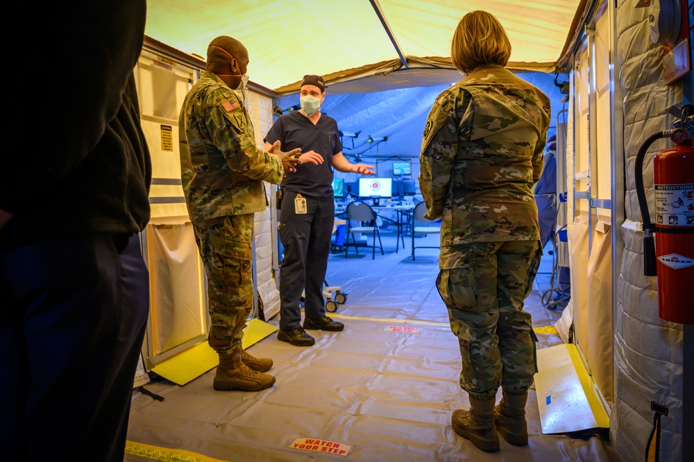 Commanding General of U.S. Army North Laura Richardson visits University Hospital in Newark, New Jersey
